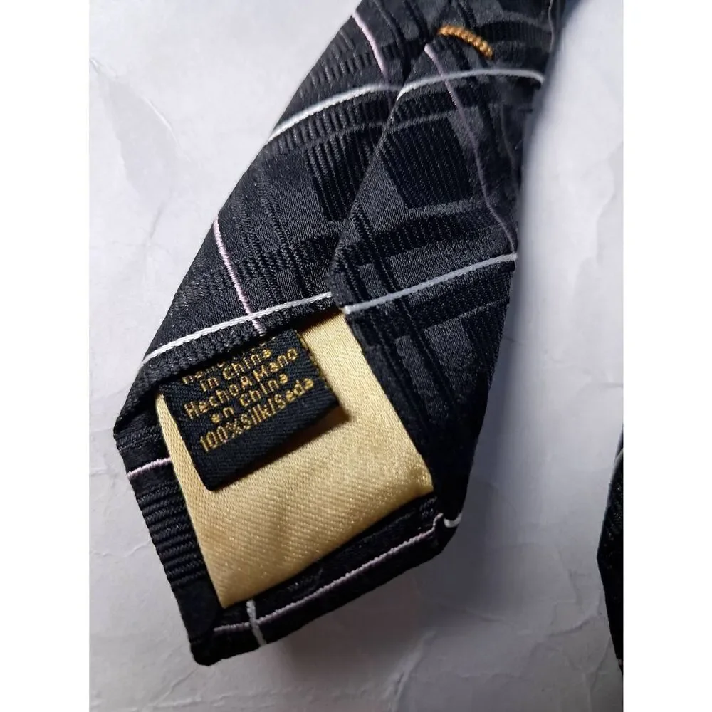 Donald Trump Signature Collection Handmade Pure Silk Stripe Tie L=56'  W=3.85'